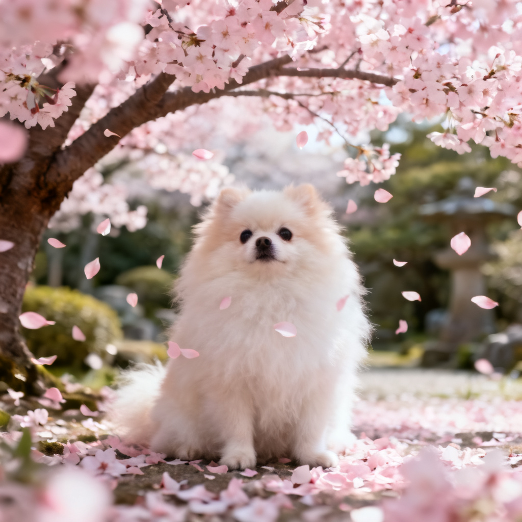 樱花白博美 2
